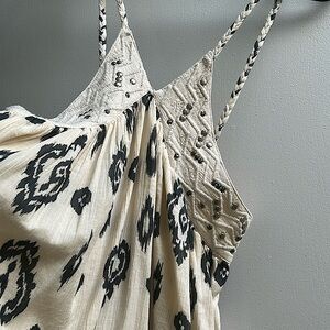 Zara Braided Strap Boho Aztec Mini Dress